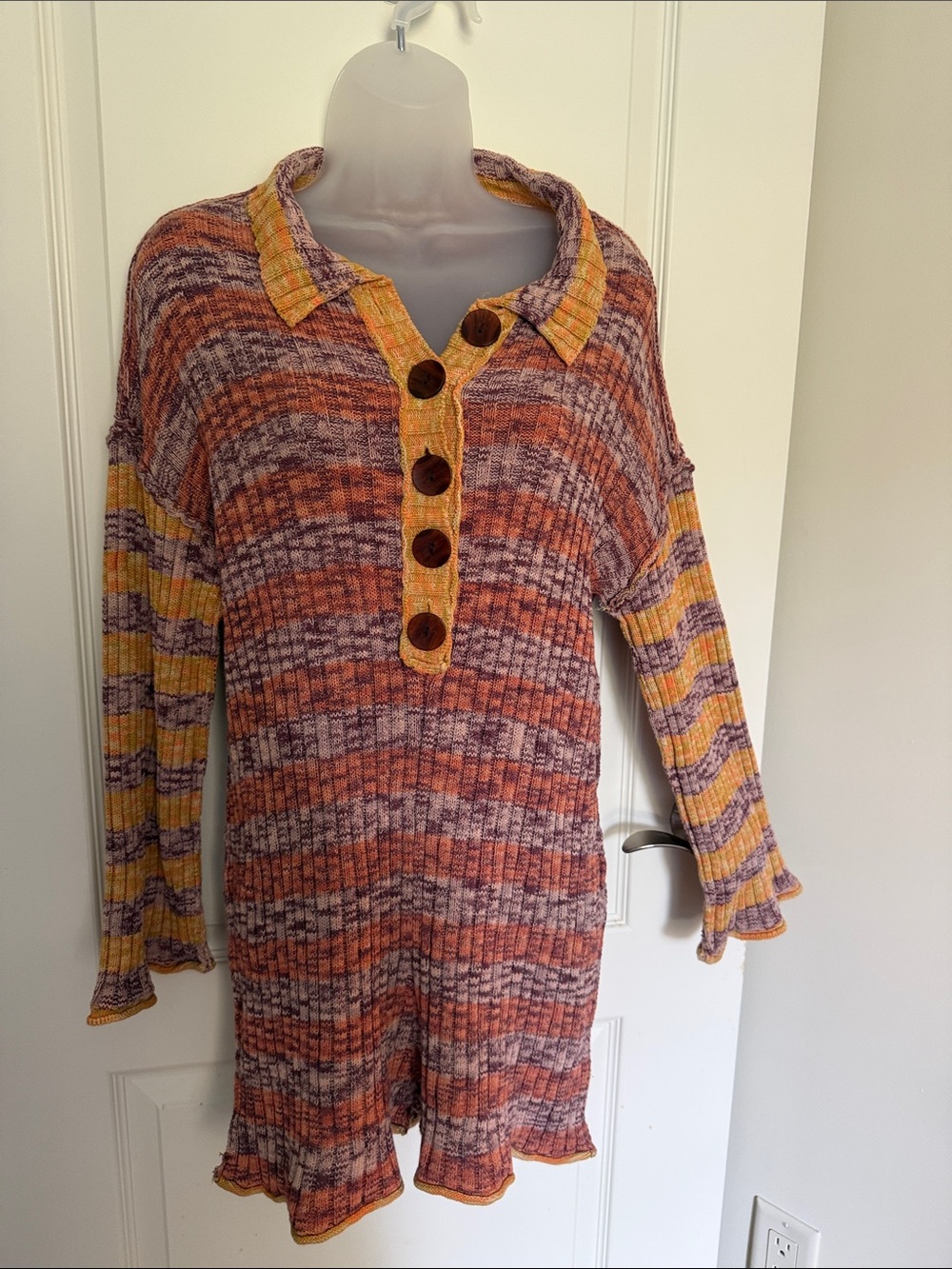 Free People sweater knit short romper size XS